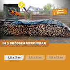 Holzabdeckplane in Grün/Blau 150g/m² 1,5x3m "Powerforst"