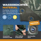 Holzabdeckplane in Grün/Blau 150g/m² 1,5x12m "Powerforst"