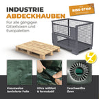 Abdeckhaube für Gitterbox Grün 120g/m² 125x85x98cm