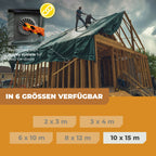 Abdeckplane in Grün/Blau 250g/m² 10x15m "Premium"