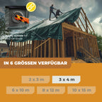 Abdeckplane in Grün/Blau 250g/m² 3x4m "Premium"