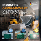 Abdeckhaube für Gitterbox Grün 120g/m² 125x85x98cm