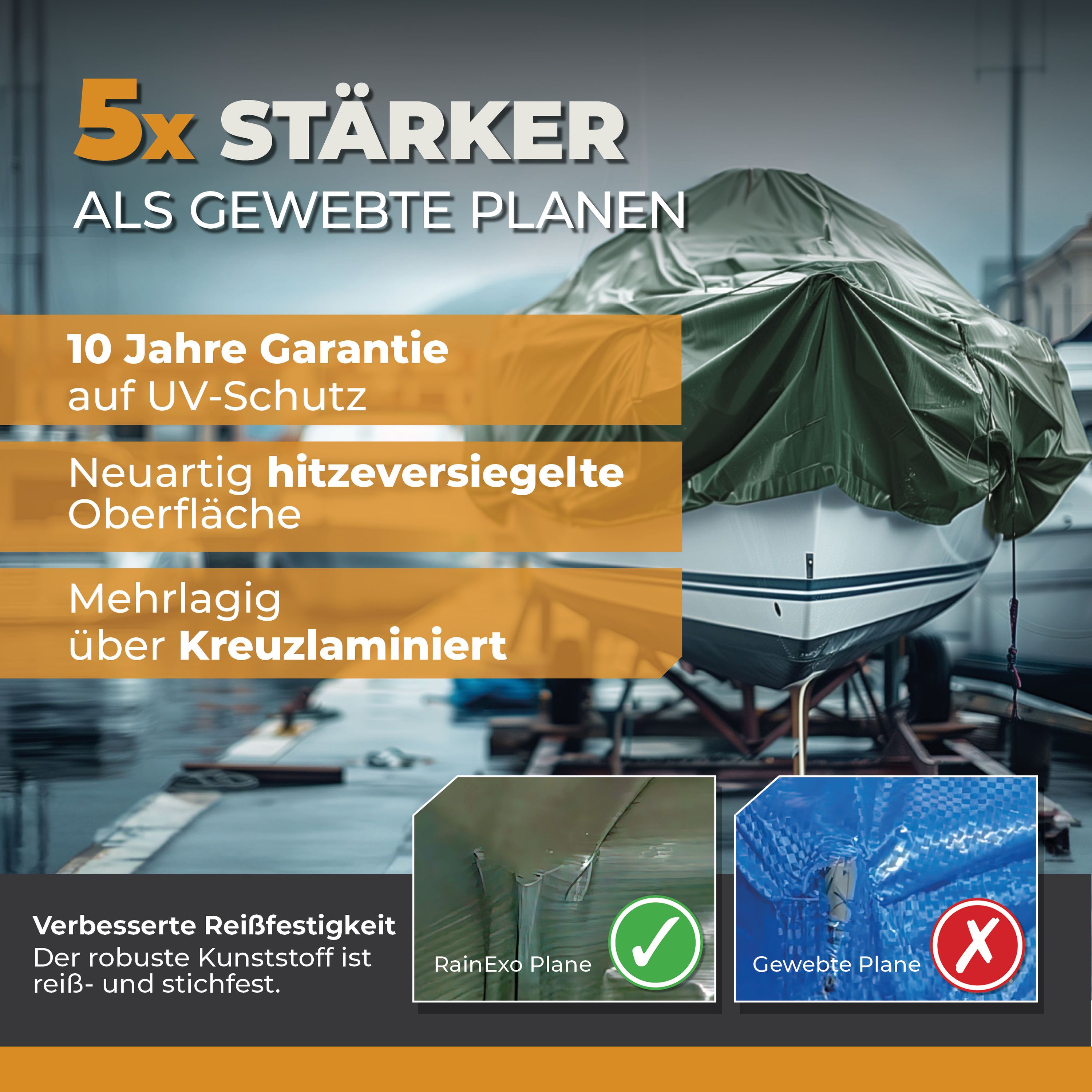 Abdeckplane in Grün 90g/m² 2x3m