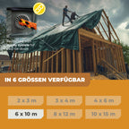 Abdeckplane in Grün 90g/m² 6x10m