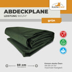 Abdeckplane in Grün 90g/m² 3x4m