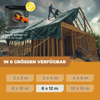 Abdeckplane in Grün 90g/m² 8x12m