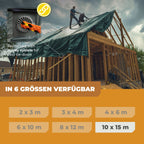 Abdeckplane in Grün 90g/m² 10x15m