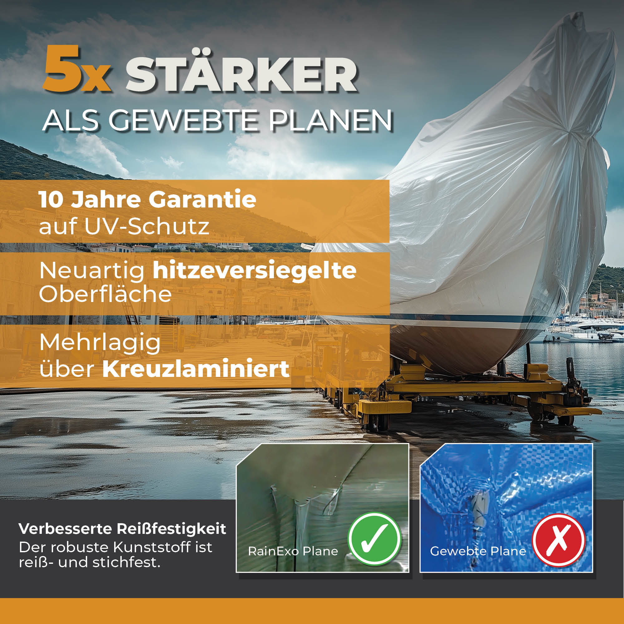 Transparente Abdeckplane 90g/m² 2x3m