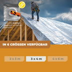 Transparente Abdeckplane 90g/m² 3x4m