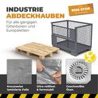 Abdeckhaube für Gitterbox Silber 120g/m² 125x85x98cm
