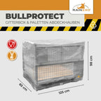 Abdeckhaube für Gitterbox Transparent 120g/m² 125x85x98cm