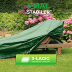 Rainexo Abdeckhaube für Gartenliege aus 3-lagiger über Kreuz laminierter Folie - grün