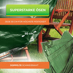 Rainexo Gartentisch-Schutzhülle mit robusten Ösen und doppelter Schweißnaht - grün - oval