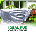 Rainexo Gartentisch-Schutzhülle für runde Tische - silbergrau - Milieubild