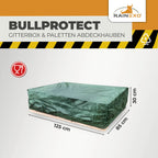 Palettenhaube in Grün 120g/m² 125x85x30cm