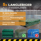Palettenhaube in Grün 120g/m² 125x85x30cm