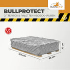 Palettenhaube in Silber 120g/m² 125x85x30cm